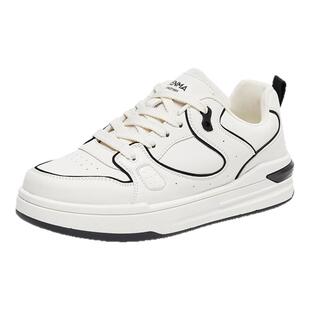 森马小白鞋男款2025新款夏季透气高级感厚底潮流青少年休闲板鞋子