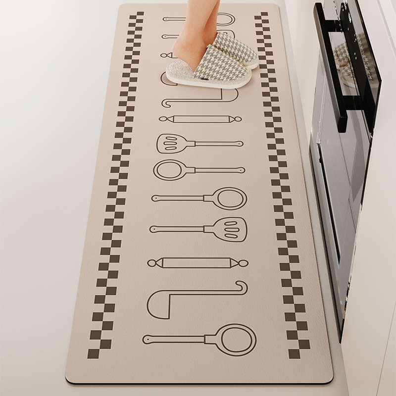 厨房地垫防滑防油可擦免洗2024新款门口垫子家用防水专用浴室地垫