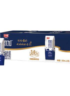 光明优加200ml*24纯牛奶