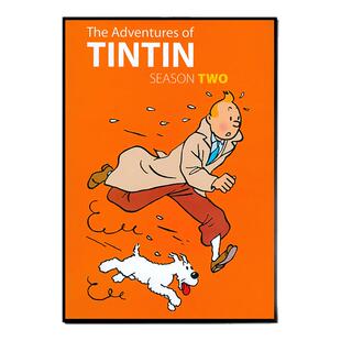 丁丁历险记海报tintin漫画冒险儿童房幼儿园巨幅壁纸相框装饰挂画