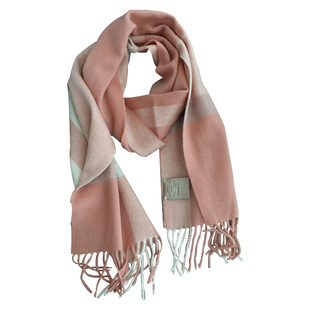 温柔软妹Scotland经典格纹100纯羊毛围巾女冬季韩版百搭减龄围脖