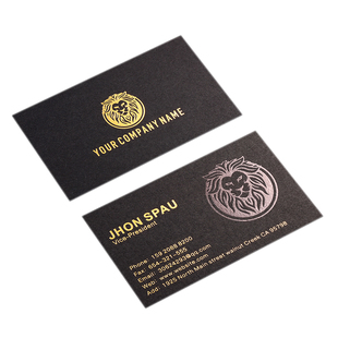 名片定制厚卡纸烫金凹凸UV水晶字金边名片制作高端商务特种纸名片