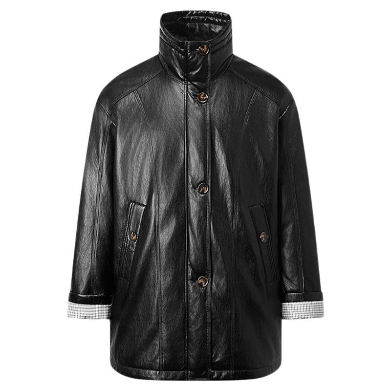 【丁禹兮同款】千仞岗2025冬新羽绒服短皮衣男女同款鹅绒外套送包