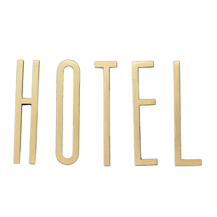 北欧新款墙纸1片英文字母墙装饰门贴导视牌纯铜摆件家具玄关墙贴