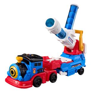知识花园弹射炮弹车儿童玩具男孩玩具车变形轨道车火车卡车3到6岁