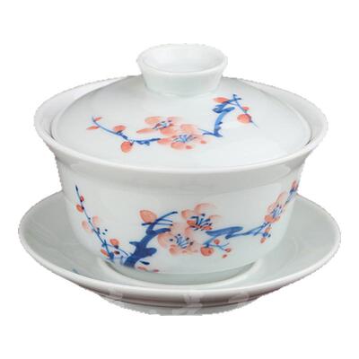 京德贵和祥景德镇精品手绘高温陶瓷三才碗功夫盖碗泡茶敬茶杯盖杯