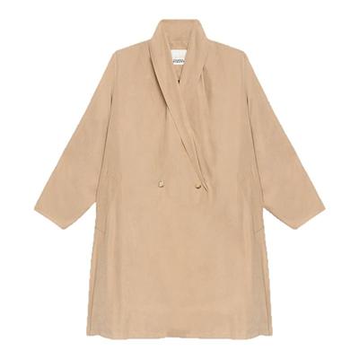 ISABEL MARANT2025早秋新款ELLIE双排扣中长款风衣外套女