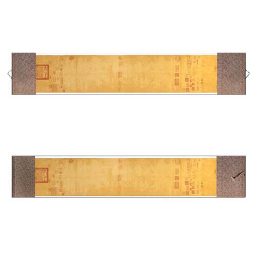 兰亭序手卷横幅宣纸挂轴免装裱装饰挂画空白印章书法创作定制卷轴