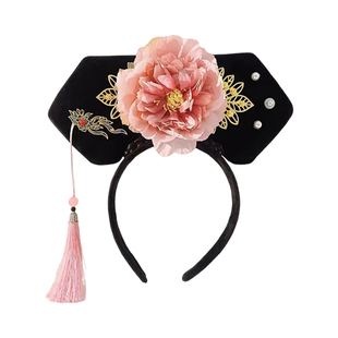 花朵流苏格格发箍宫廷风贵妃头箍汉服配饰古装表演道具甄嬛传发卡