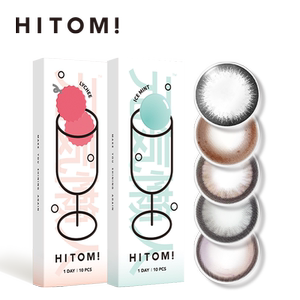 HITOMI希多蜜自然混血果酒日抛美瞳大小直径彩色隐形眼镜10片装