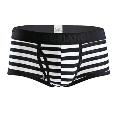 青少年男内裤纯棉前开口平角裤头