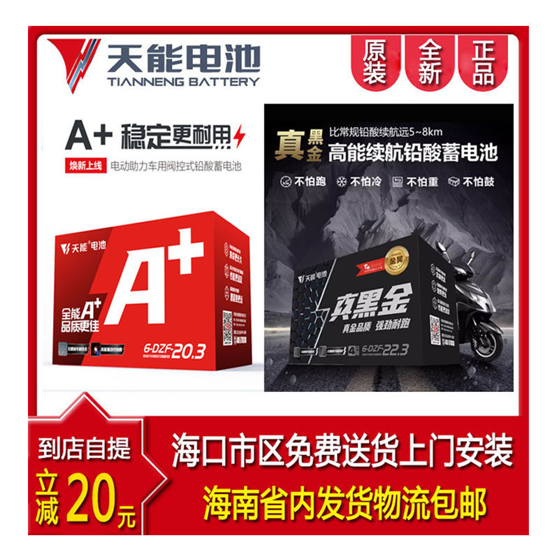 天能电池天能电池真黑金全新正品