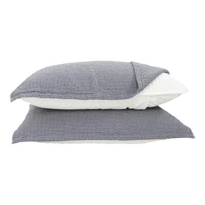 日系小格纯棉纱布枕巾一对装家用全棉枕头盖巾学生宿舍柔软透气