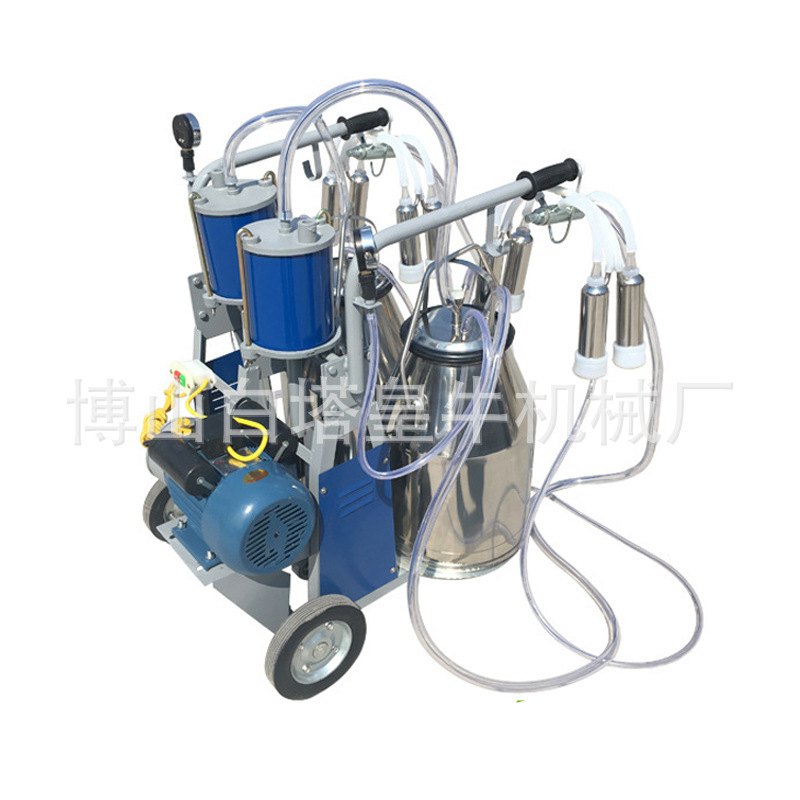 直供小型挤奶机奶牛羊专用活塞式双桶挤奶机型号齐全量大优惠