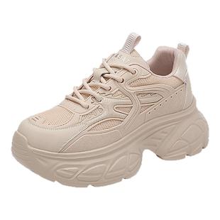 星期六老爹鞋女春季新款显脚小增高女鞋时尚休闲鞋轻便软底运动鞋