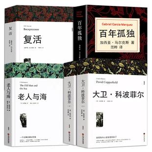 高中课外阅读书籍必读书目 大卫科波菲尔 复活列夫托尔斯泰 老人与海 百年孤独正版原著 高一高中生语文课外书世界名著