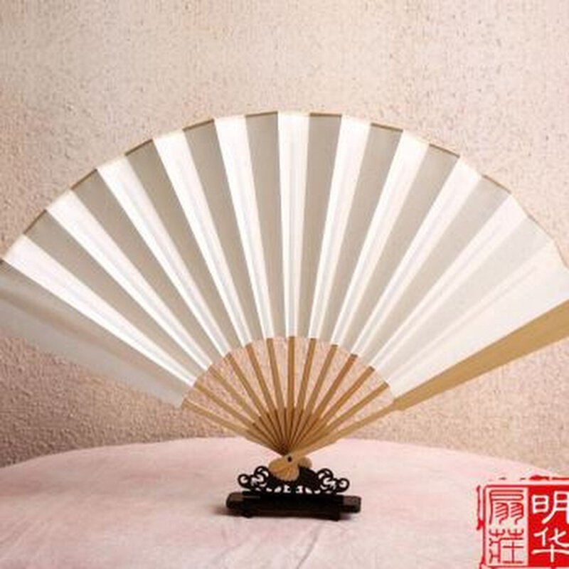 扇子男式折扇9寸95寸10寸空白扇 中I国风日式竹扇工艺纸扇礼品i.