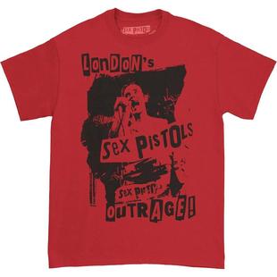 SEX PISTOLS乐队oversize T shirt美式朋克风性手枪红色短袖T恤