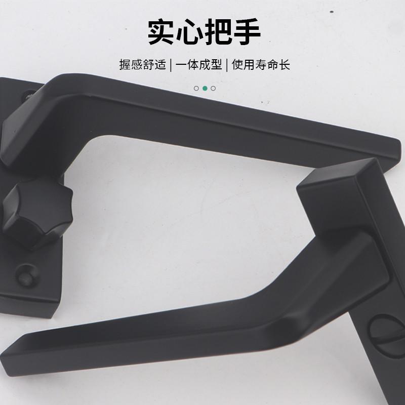 铝合金极窄小型卫生间24宽黑色门锁极简简约卫浴玻璃门锁洗手间锁