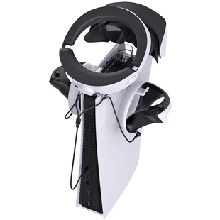 适用于PSVR2游戏机主机顶置VR支架PS5 VR2手柄耳机VR头盔收纳挂架二合一磁吸TYPE-C充电线配件收纳充电套装