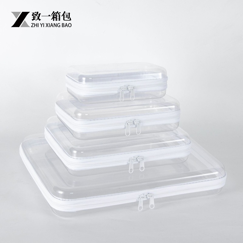 透明化妆品收纳盒2025跨境爆收纳拉链现货家具用品款桌面盒子清洁