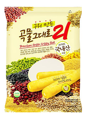 2袋包邮 好吃推荐！韩国KEMY爱宝乐园21种谷物能量棒夹心糙米卷