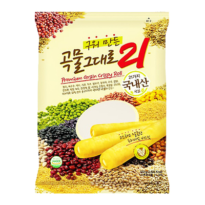 2袋包邮 好吃推荐！韩国KEMY爱宝乐园21种谷物能量棒夹心糙米卷