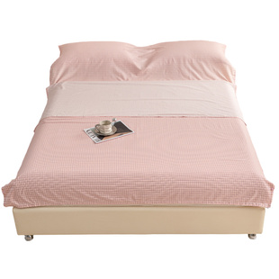 真汐酒店隔脏睡袋纯棉可拆分床单被套精梳棉格子大尺寸手工定制