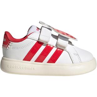 阿迪达斯童鞋男女童宝宝休闲鞋26春新年款魔术贴运动小白鞋KJ8652