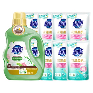 超能洗衣液植沐悦色瓶装家用护衣防串色洁净易漂洗官方旗舰店正品