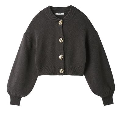 SNIDEL灯笼袖针织毛衣开衫