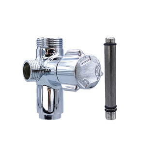 全铜淋浴分水器花洒三挡切换阀一进三出转换器三通阀分水花洒配件