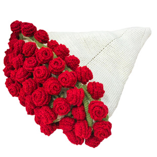 玫瑰花毯子生日礼物女生送闺蜜女朋友实用的成品花束毛线毛毯新年