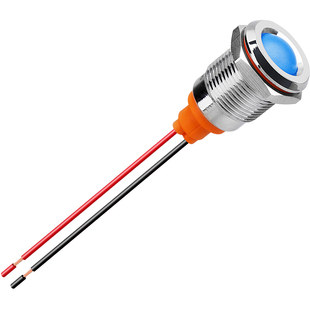蓝波工厂led金属指示灯220V电源显示灯 高亮防水三色12V24V红绿蓝