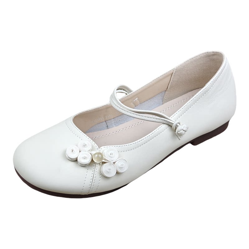 羊皮平底一字带玛丽珍女鞋