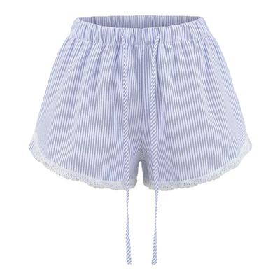 美式辣妹蕾丝边抽绳休闲短裤女