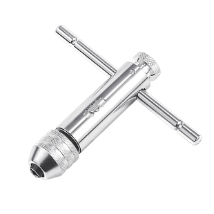 丝锥扳手可调式棘轮板手加长杆攻丝工具手动丝攻绞手绞手加硬全钢