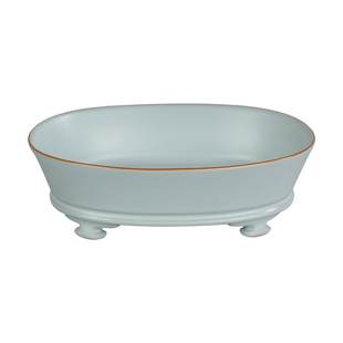 汝窑水仙盆摆件景德镇陶瓷仿古禅意瓷器家居客厅装饰手工青瓷礼品