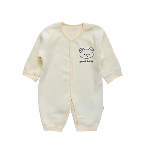 婴儿衣服秋冬季加绒婴幼儿睡衣男女宝宝保暖连体衣哈衣外出服冬装