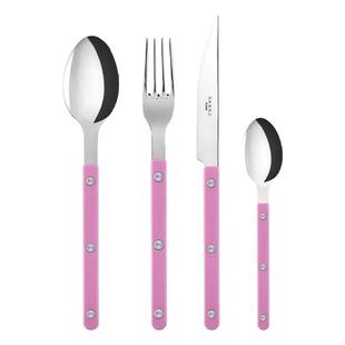 Sabre Paris法式高级不锈钢牛排餐具刀叉套装家用西餐勺子粉玫红