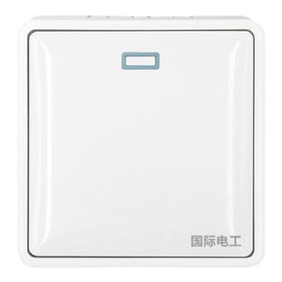 86型明装开关插座超薄家用一开单控单联墙壁明线盒带一开单联面板