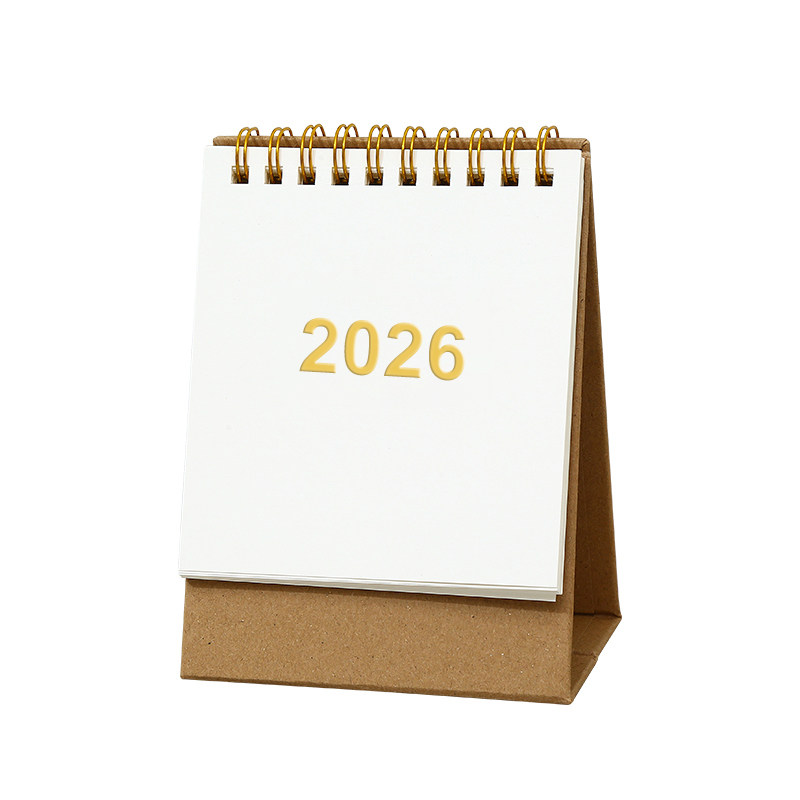 2026年象牙白台历企业定制年历