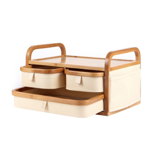 化妆品收纳盒日式首饰护肤品置物架子玄关杂物桌面口罩储物整理盒