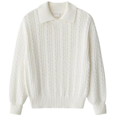 enhenn麻花秋冬新品翻领针织衫