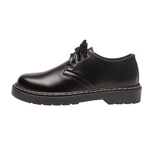 1461厚底3孔Bex马丁鞋女欧美中跟英伦风圆头系带学生松糕底单鞋女