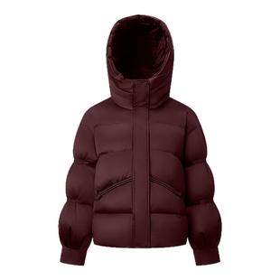 千仞岗2025秋冬新款短款羽绒服连帽保暖加厚简约外套大师联名女款