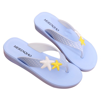 美人桥拖鞋女夏天海星人字夹脚