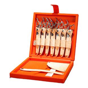 日本发廊个性真皮发型师专用剪刀盒高档工具盒理发专用收纳工具包