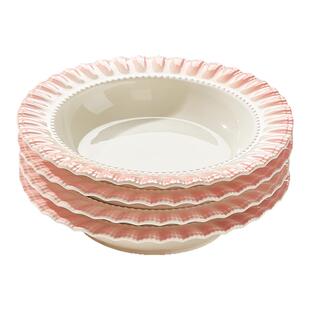 法式盘子菜盘家用2026新款陶瓷草帽盘高级感碗碟餐具碟子餐盘深盘