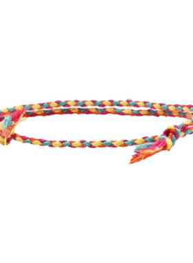 Carykon 友谊手链男手工编织棉亚麻可调节中性款手绳女闺蜜二三人